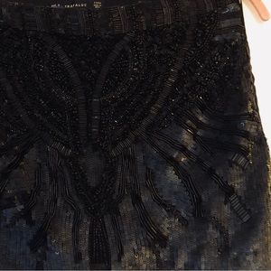 Zara beaded black mini skirt, brand new without tags.